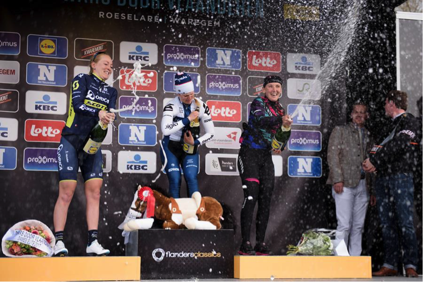 CANYON//SRAM Racing: Lisa Brennauer sprints to third at Dwars door Vlaanderen